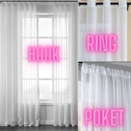 9.9 SUPER SHOPPING CURTAIN SHEER, DAY CURTAIN, LANGSIR LINING, LANGSIR JARANG, SIAP JAHIT
