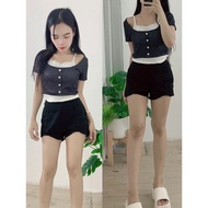 Set Tight-Fitting Shirt + Shorts