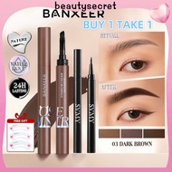 24h Shipping 【buy 1 take 1】BANXEER Brush-type Eyebrow Cream Waterproof Eyebrow Color Lasting Natural