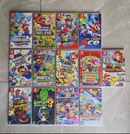 Switch Mario wonder Mario Deluxe Mario odyssey Mario tennis Mario party Mario party superstars Mario