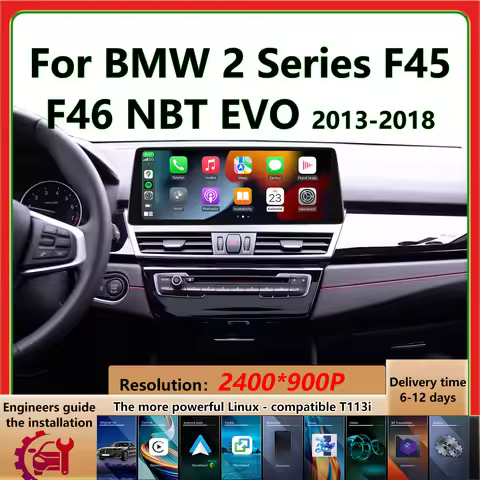 Upgrade 2400*900p For BMW 2 Series F45 F46 NBT EVO 2013-2018 Car Multimedia Player Screen Modify Wir