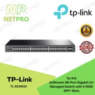 Tp-link TL-SG3452X  JetStream 48-Port Gigabit L2+ Managed Switch with 4 10GE SFP+ Slots