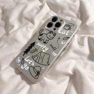 Creative Graffiti English Cat Phone Case for VivoiQOO11pro 10pro 9pro 8pro Soft Shell Neo7 Z6x U5e T