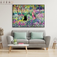 Interesting Lloyd Moneybird Tail Flower Garden Cat Animal and Plant Poster Printed Canvas Painting B