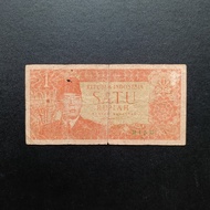 Uang Kertas Kuno Rp 1 Rupiah 1961 Seri Sukarno RIAU Soekarno TP258