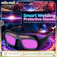 Vonxe Auto Darkening Welding Glasses | Solar-Powered, Adjustable Shade 6-13, UV/IR Protection