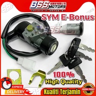 SYM EBonus E Bonus 110 EBONUS EBONUS110 BONUS110 SR Key Set Fullset Main Switch Kunci Suis LOCK Complete Set KEYSET