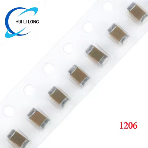 100pcs 1206 3216 SMD Chip Ceramic Capacitor 1NF 2.2NF 10NF 22NF 100NF 1uF 2.2uF 4.7uF 10uF 22uF 47uF