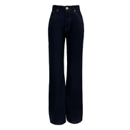 MOTTOM - WOVEN High Rise Straight Leg Jeans in Midnight/Moonlight