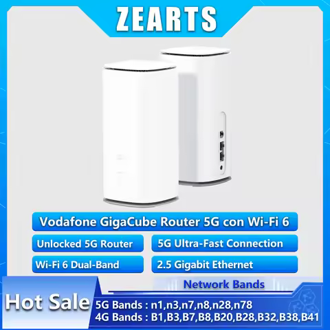 Vodafone MC888 Ultra Unlocked 5G WiFi Home Router, Fast WiFi 6, Up to 3.8Gbps, Premium Design with L