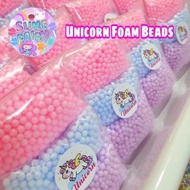 Unicorn Foam Beads by Slime Fairy