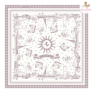 ผ้าพันคอ ผ้าคลุมไหล่ Kiss me doll classic ลาย Roam Route Tour ขนาด 100x100 cm.