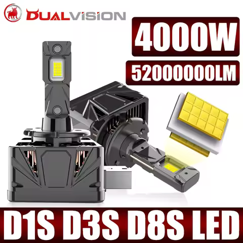 4000W 5700000LM 2PCS D1S LED Headlight 1:1 HID D1S D2S D3S D4S D8S CSP Two-sided CSP 1:1 Size D1R D2