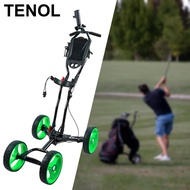 TENOL Golf Cart Folding Golfing Cart 4 Wheeled Golf Push Cart Professional Portable Aluminum Alloy G