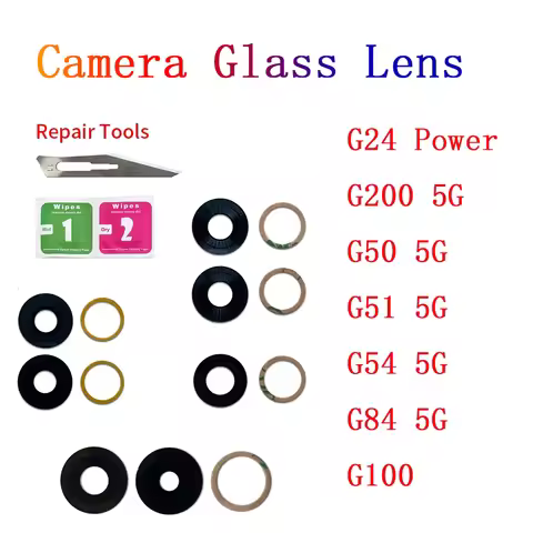 Camera Lens For Moto G85 G100 G200 G62 G60S G54 5G G52 G51 5G G41 G24 Power G14 Rear Back Camera gla