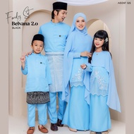 1 | SET FAMILY BAJU KURUNG MODEN BELVANA 2.O BAJU KURUNG + CAPE BABY BLUE NAVY BLUE NUDE RAYA 2024