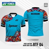 【Free Custom Name】YONEX Full Sublimation Badminton Jersey For Men And Women Baju Jersey Lelaki High 