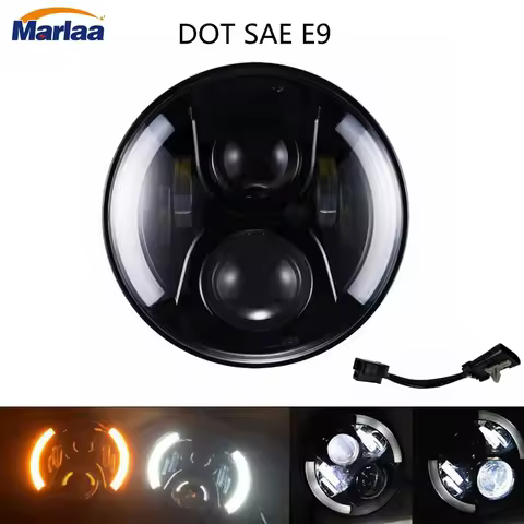 7 Inch 7" Projector LED Headlight Assembly for Motorcycle Led Headlight Bulb Mtorcycle Led