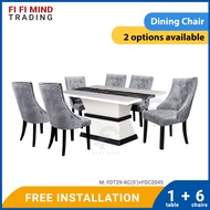 Rombor Marble Dining Set/ Marble Dining Table/ Meja Makan 6 Kerusi/ Meja Makan Marble/ Meja Makan Set