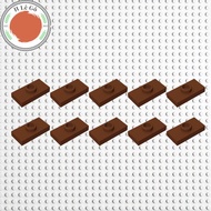 Combo of 10 brown 1x2 flat centering bricks