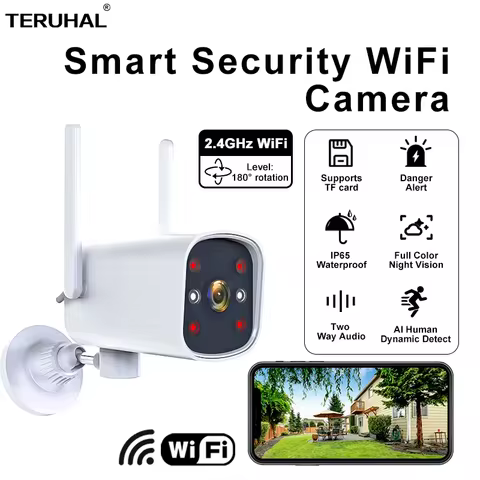 2K Wifi Security Camera 3MP Outdoor Wireless 2.4G WIFI Camera Battery Camera Floodlight Color Night 