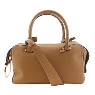 Delvaux Cool Box MM 手提包，兩用單肩包，AA0557AQY0，小牛皮，棕色，斜挎包，單肩包，手提包，A5 尺寸，拉鍊，女士 [二手]