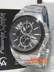 Jam Tangan Alexandre Christie 6382 MC-Silver Black