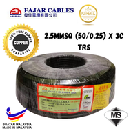 FAJAR TRS 2.5mm X 3core TRS Cable 100% Pure Copper 100Meter