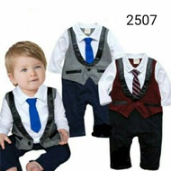 Romper tuxedo tie length 2507