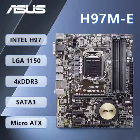 ASUS H97M-E Motherboards LGA 1150 Support i5-4570 CPU (without CPU) 4xDDR3 intel H97 6 x SATA M.2 Mi