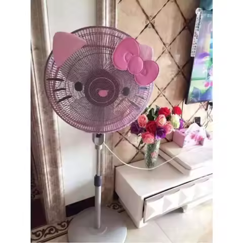 Cute cat head electric fan cover Creative Fan cover Cartoon dust Shield Children's fan anti-pinch ha