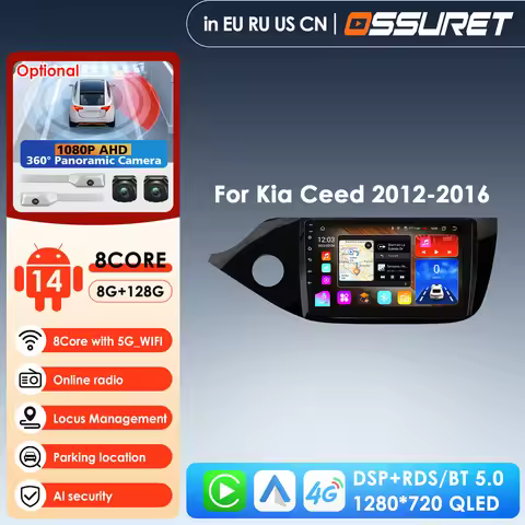 AI Systems Car Radio Multimedia Video Player For Kia Ceed Cee'd 2 JD 2012 - 2018 Carplay Android Aut