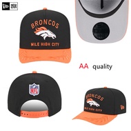 Men's New Era Black/Orange Denver Broncos 2025 NFL Draft 9FIFTY A-Frame Baseball Cap Adjustable