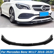 W117 Front Bumper Lip Spoiler Splitter Body Kit Guards For Mercedes Benz CLA-Class 2016-2019 Sport CLA200 CLA250 Car Acc