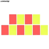 LEMONTRE 10pcs Referee Cards, Red Yellow Red and Yellow Cards, Football Supplies PVC Soccer Warning 