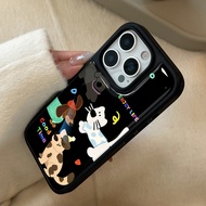 case for iphone xr 11 12 13 14 15 16 pro max plus air back cover cute puppy pattern tpu case hitam f