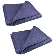 2Pcs Moving Blankets 40x72Inches Heavy Duty Packing Blankets for Moving Shipping Furniture Wrapping 