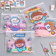 EDDY SONG Cute Zipper Bag Office Supplies Document Bag Test Paper Folder Information Bag Astronaut File Bag File Storage Bag Transparent File Bag Pencil Case