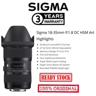 Sigma 18-35mm F/1.8 DC HSM ART LENS FOR NIKON CANON