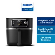 PHILIPS 7000 Series 22-in-1 Airfryer Combi XXL Connected - HD9880/90, Integrated Thermometer, Roast Bake Sous Vide