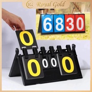 36CM Scoreboard Portable 4-Digit Scoreboard for Futsal, Volleyball, Badminton, Football, Basketball,
