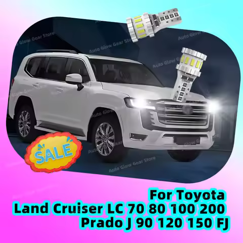 Toyota Prado Land Cruiser 120 2Pcs Parking Lamp T10 W5W LED Bulbs For LC 70 80 100 200 J 90 150 FJ C