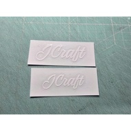 JCraft Guitars Headstock Vinyl Decal Sticker
