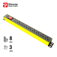 PowerconneX (ปลั๊กพ่วง) เต้ารับ แบบ 8 ช่อง สายไฟยาว 3 เมตร รุ่น Double Protection l PXC5PHTTS-TS08