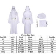 NEW Déguisement TV Leia Cosplay princesse Costume adulte femmes Robe cape Fantasia Robe ceinture ten