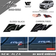 CarRefit Perodua Alza 2022-2024 Av spec logo emblem pnp accessories