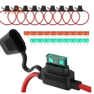 Medium Blade Fuse 12AWG Inline Fuse Holder, 30 Amp& 40 Amp ATO/ATC in Line Fuse for Marine for Car A