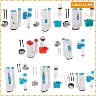 [Loviver] Cistern Toilet Repair Replacement Kits Fill Valve Flush Valve Type Flush Button Set
