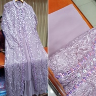 SIGAWA-Gamis Cardigan Wanita Payet Mutiara Bahan Tile Chantile Payet Terbaru Cocok Untuk Pesta Mewah