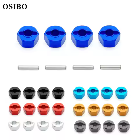 4pcs Aluminum Wheel Hex Hub Adapter Mount 12mm Thickness 7mm For RC 1/10 Traxxas Traxxas Slash 4x4 M